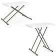 ID MARKET - Table pliante d'appoint 77 cm hauteur réglable 3 positions URBANA pour extérieur intérieur camping - vignette