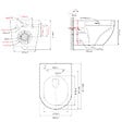 SWISS AQUA TECHNOLOGIES - Vortex WC sans bride avec abattant SoftClose et fixations invisibles, blanc (SATFUS010RTORP) - vignette