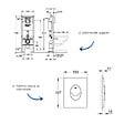 GROHE - - Bati support pour wc Rapid SL 1.13 m x 0.42 m avec plaque de commande blanche - vignette