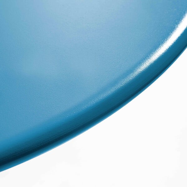 OVIALA - Ensemble table de jardin ronde et 6 chaises en métal bleu pacific - Palavas - large