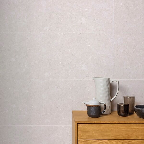 RO'MA NATURE - Carrelage effet Pierre Beige Sable 100x33,3x0,86 cm Belmorin - Mur intérieur (vendu par carton de 2 m²) - large