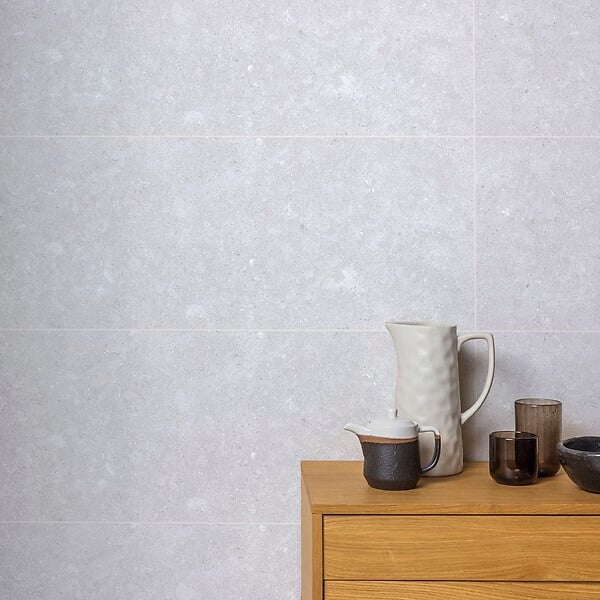 RO'MA NATURE - Carrelage effet Pierre Gris Brume 100x33,3x0,86 cm Belmorin - Mur intérieur (vendu par carton de 2 m²) - large