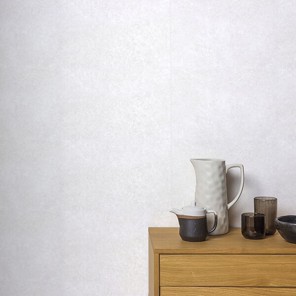 RO'MA NATURE - Carrelage effet Béton Blanc Lin 75x25x1,05 cm Sorelan - Mur intérieur (vendu par carton de 1,31 m²) - large