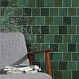 RO'MA NATURE - Carrelage effet Zellige Vert 10x10x0,85 cm Brillant Orisel - Mur intérieur (vendu par carton de 0,6 m²) - vignette