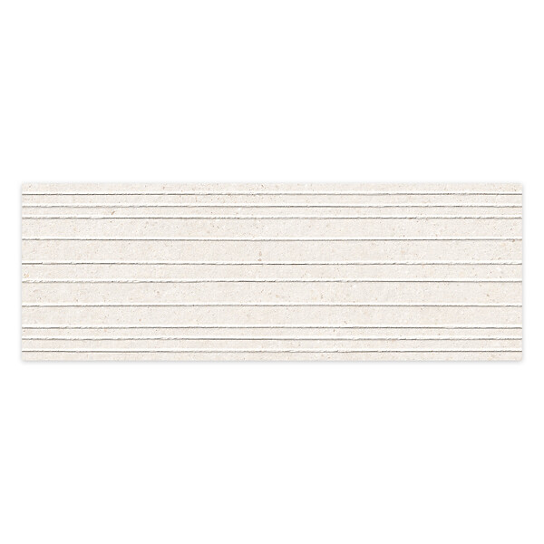 RO'MA NATURE - Carrelage effet Béton 3D Beige Linea 100x33,3x0,98 cm Arvelis - Mur intérieur (vendu par carton de 1,67 m²) - large