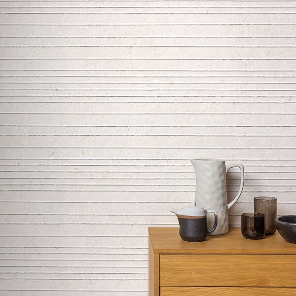 RO'MA NATURE - Carrelage effet Béton 3D Beige Linea 100x33,3x0,98 cm Arvelis - Mur intérieur (vendu par carton de 1,67 m²) - large