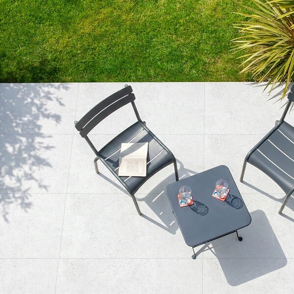 RO'MA NATURE - Carrelage effet Pierre Blanc Glace 100x50x2 cm Orvigny - Sol extérieur (vendu par carton de 0,5 m²) - large