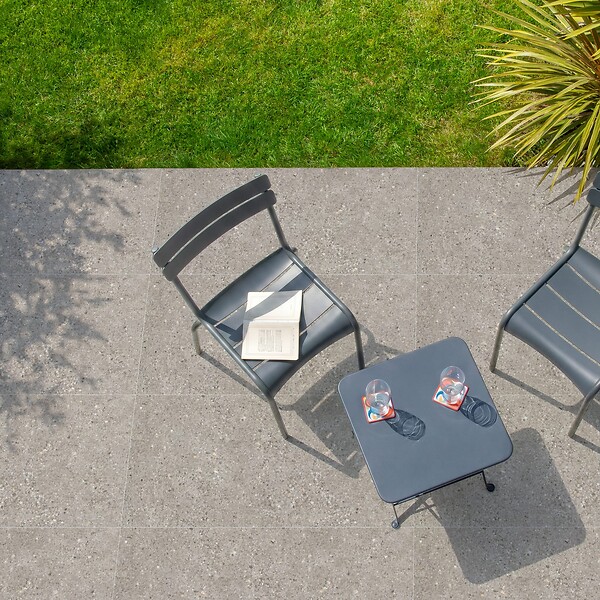 RO'MA NATURE - Carrelage effet Béton Gris Cendré 100x50x2 cm Arvelis - Sol extérieur (vendu par carton de 0,5 m²) - large