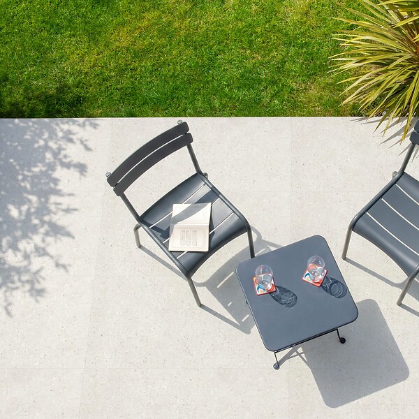 RO'MA NATURE - Carrelage effet Béton Beige 100x50x2 cm Arvelis - Sol extérieur (vendu par carton de 0,5 m²) - large