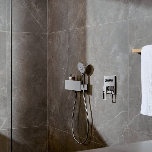 HANSGROHE - Pommeau de douche HANSGROHE Raindance Select S EcoSmart 120 3 jets chromé + flexible de douche 2 m HANSGROHE Isiflex chromé - large