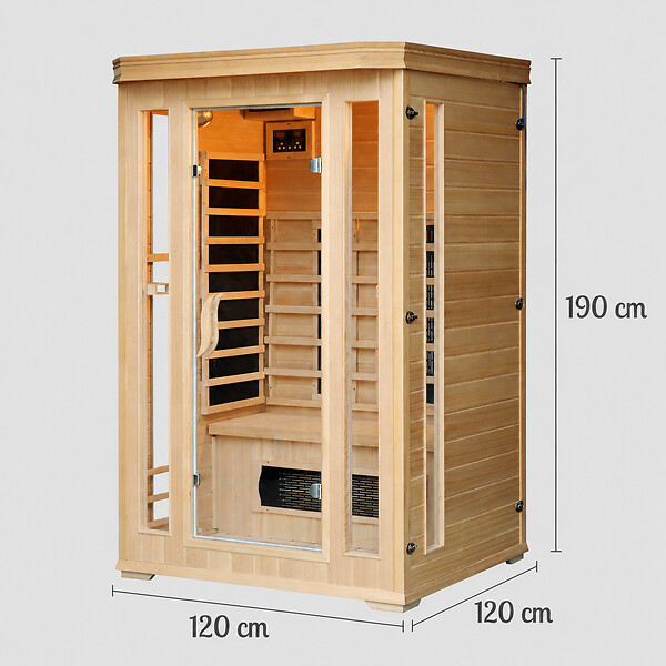 CONCEPT USINE - Cabine de sauna luxe infrarouge 2 places NARVIK $ - large