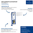 VILLEROY ET BOCH - Bâti-support autoportant WC  Viconnect avec plaque blanche - vignette