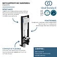 IDEAL STANDARD - Bati-support Ideal Standard autoportant gain de place  éco certifié NF + plaque carrée - vignette
