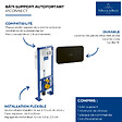 VILLEROY ET BOCH - Bâti-support autoportant WC  Viconnect avec plaque noir - vignette