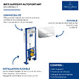 VILLEROY ET BOCH - Bati support wc  Viconnect avec plaque chromée - vignette