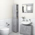VIDAXL - vidaXL Armoire de bain gris béton 25x26,5x170 cm bois d'ingénierie - vignette