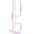 VIDAXL - vidaXL Armoire de bain gris béton 25x26,5x170 cm bois d'ingénierie - vignette