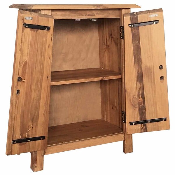 VIDAXL - vidaXL Armoire latérale de salle de bain Pin massif 59x32x80 cm - large