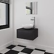 VIDAXL - vidaXL Meuble de salle de bain 4 pcs avec lavabo et robinet Noir - vignette