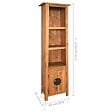 VIDAXL - vidaXL Meuble de salle de bain autoportant Bois pin massif 48x32x170cm - vignette