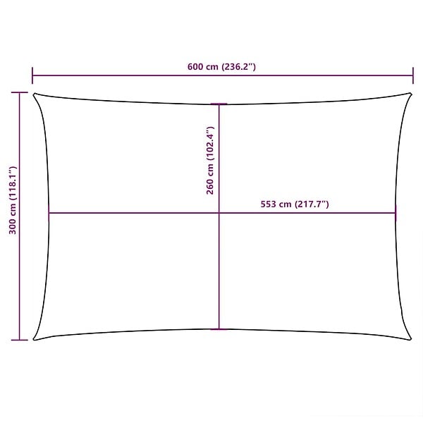 VIDAXL - vidaXL Voile de parasol tissu oxford rectangulaire 3x6 m taupe - large