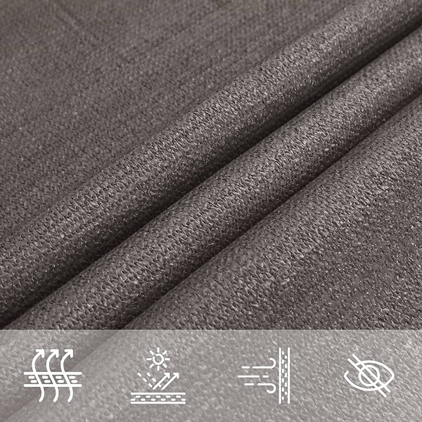 VIDAXL - vidaXL Voile d'ombrage 160 g/m² Anthracite 6x8 m PEHD - large