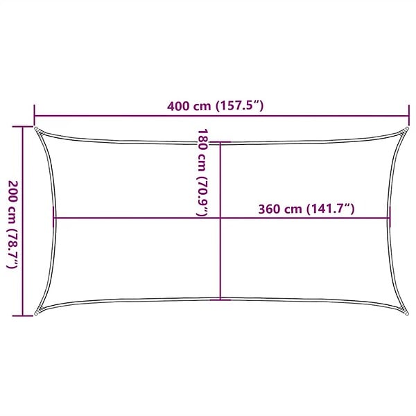 VIDAXL - vidaXL Voile d'ombrage 160 g/m² Rouge 2x4 m PEHD - large