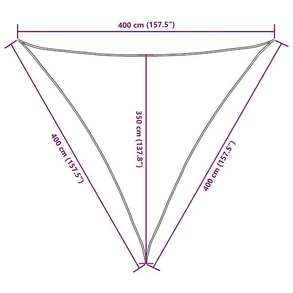 VIDAXL - vidaXL Voile de parasol tissu oxford triangulaire 4x4x4 m blanc - large