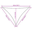 VIDAXL - vidaXL Voile de parasol tissu oxford triangulaire 4x5x5 m crème - vignette