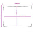 VIDAXL - vidaXL Voile de parasol Tissu Oxford rectangulaire 3x5 m Beige - vignette