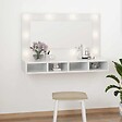 VIDAXL - vidaXL Armoire à miroir avec LED Blanc brillant 90x31,5x62 cm - vignette