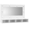 VIDAXL - vidaXL Armoire à miroir avec LED Blanc brillant 90x31,5x62 cm - vignette