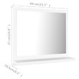 VIDAXL - vidaXL Miroir de salle de bain Blanc 40x10,5x37 cm Bois d’ingénierie - vignette