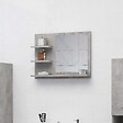 VIDAXL - vidaXL Miroir de salle de bain gris béton 60x10,5x45cm bois ingénierie - vignette