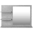 VIDAXL - vidaXL Miroir de salle de bain gris béton 60x10,5x45cm bois ingénierie - vignette