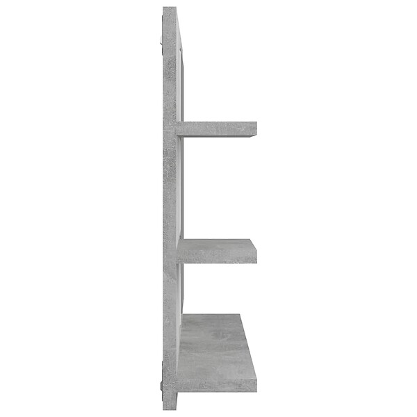 VIDAXL - vidaXL Miroir de salle de bain gris béton 60x10,5x45cm bois ingénierie - large