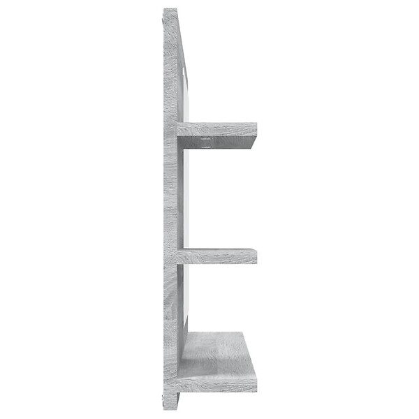 VIDAXL - vidaXL Miroir de bain Sonoma gris 60x10,5x45 cm Bois d'ingénierie - large