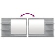VIDAXL - vidaXL Miroir de bain Sonoma gris 60x10,5x45 cm Bois d'ingénierie - vignette