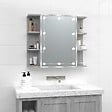 VIDAXL - vidaXL Armoire à miroir avec LED Sonoma gris 70x16,5x60 cm - vignette