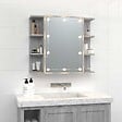 VIDAXL - vidaXL Armoire à miroir avec LED Sonoma gris 70x16,5x60 cm - vignette