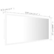 VIDAXL - vidaXL Miroir à LED de salle de bain Blanc 100x8,5x37 cm Acrylique - vignette