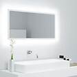 VIDAXL - vidaXL Miroir à LED de salle de bain Blanc 90x8,5x37 cm Acrylique - vignette