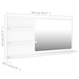 VIDAXL - vidaXL Miroir de salle de bain blanc 90x10,5x45 cm bois d’ingénierie - vignette