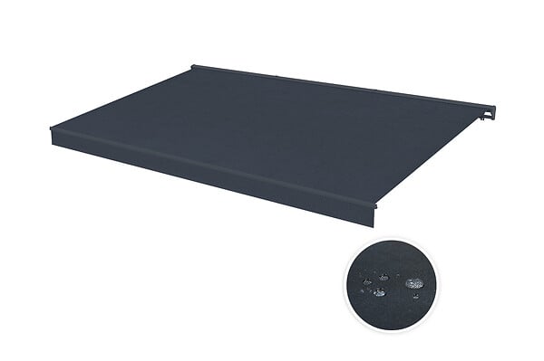 CAZEBOO - Cazeboo Store banne motorisé semi-coffre FAZZIO 5x3 m - Toile premium 320g/m2 Gris - large