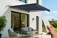 CAZEBOO - Cazeboo Store banne motorisé semi-coffre FAZZIO 3x2,5 m - Toile premium 320g/m2 Gris - vignette