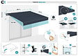 CAZEBOO - Cazeboo Store banne motorisé semi-coffre FAZZIO 3x2,5 m - Toile premium 320g/m2 Gris - vignette