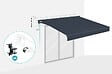 CAZEBOO - Cazeboo Store banne motorisé semi-coffre FAZZIO 3x2,5 m - Toile premium 320g/m2 Gris - vignette