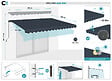 CAZEBOO - Cazeboo Store banne monobloc VECCHIO 4 m x 3 m - Toile premium 320g/m2 Gris - vignette