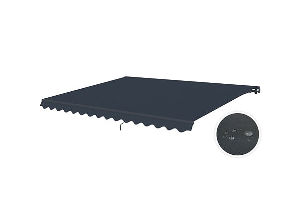 CAZEBOO - Cazeboo Store banne monobloc VECCHIO 4 m x 3 m - Toile premium 320g/m2 Gris - large