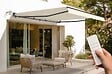 CAZEBOO - Cazeboo Store banne motorisé semi-coffre FAZZIO 4x3 m- Toile premium 320g/m2 Beige - vignette